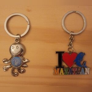 Set of 2 Mazatlan Souvenir Keychains – Colorful & Fun – Brand New!